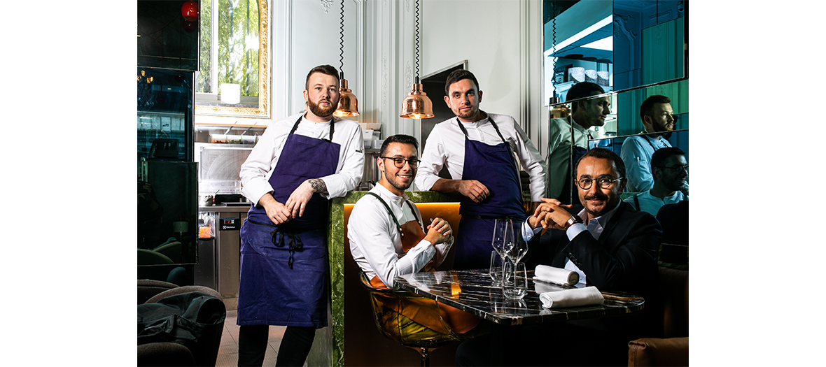 Kevin de Porre and Erwan Ledru both chefs of restaurant Contraste in Paris