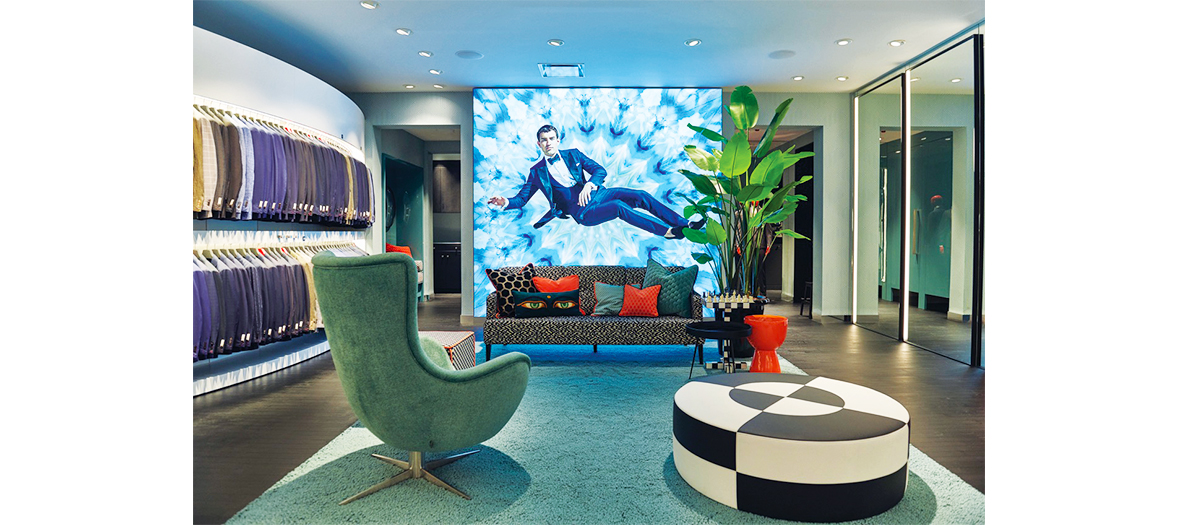 Intérieur de la boutique Suitesupply à Paris