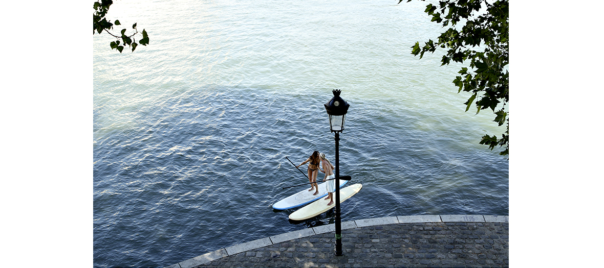 Paris Plages, paddle et kayak à la base nautique de la Villette