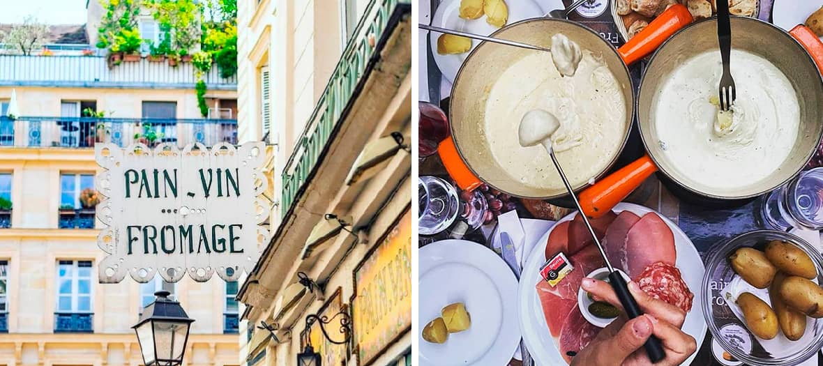 Raclette and fondue at Pain vin fromage