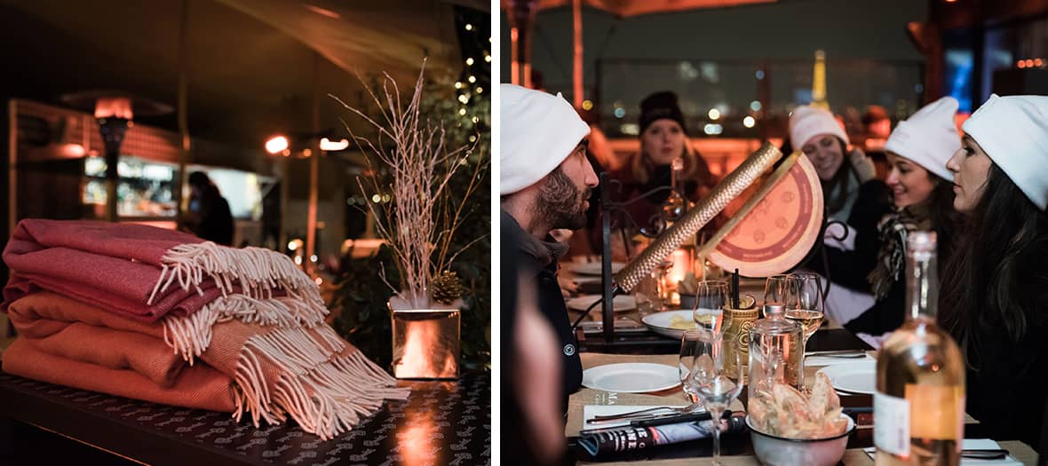 une raclette sur le rooftop du Terrass hotel