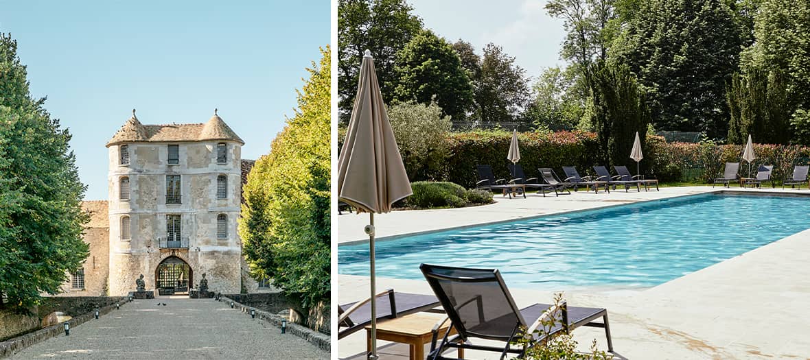 Swimming pool in the castle of Villiers le Mahieu