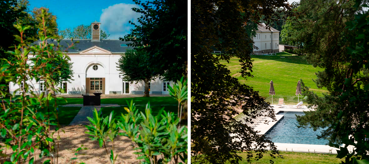 Terrace and pool at the Domaine des Mafflier