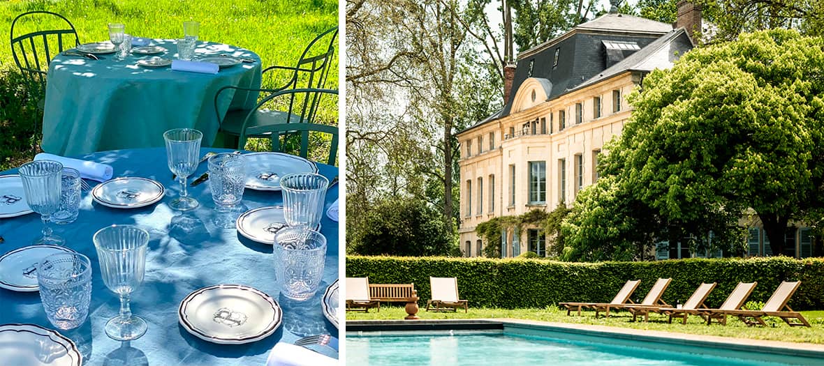 Terrace and Garden at the Domaine de Primard