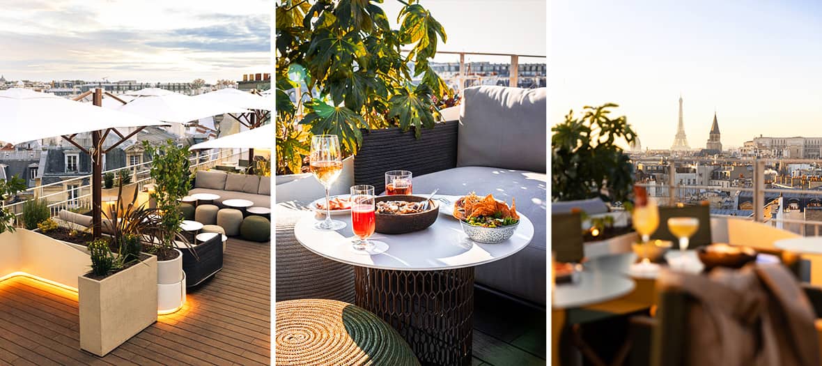 Le rooftop de l'hôtel Dame des arts