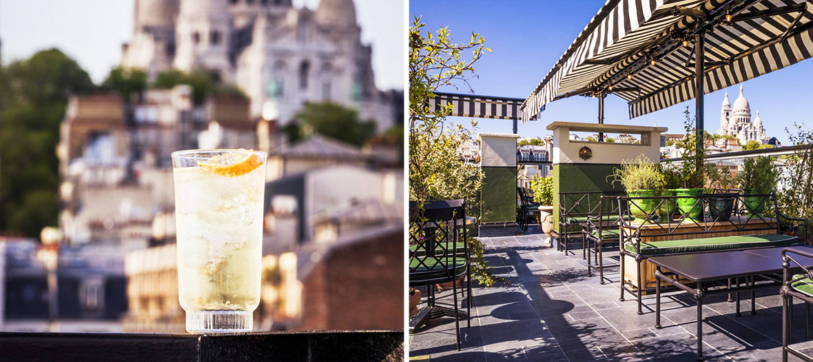 Le rooftop de l'Hôtel Rochechouart