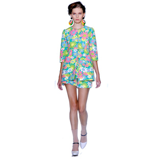 This spring's pastel or colorful flowers.