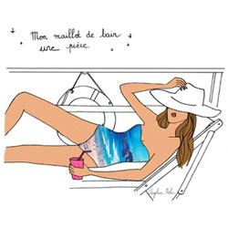 les maillots de bain un brin retro avec leur taille haute,