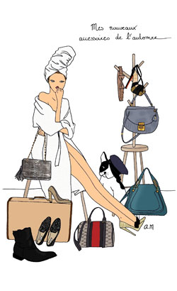 les sacs cartables, les petits mocassins,