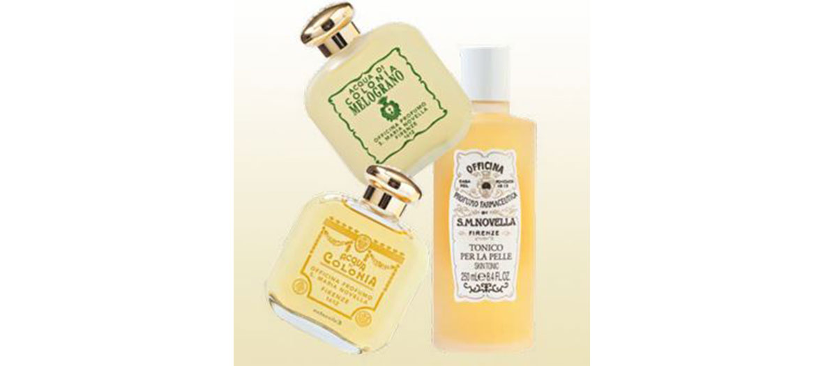 Trois bouteilles de parfums Santa maria Novella