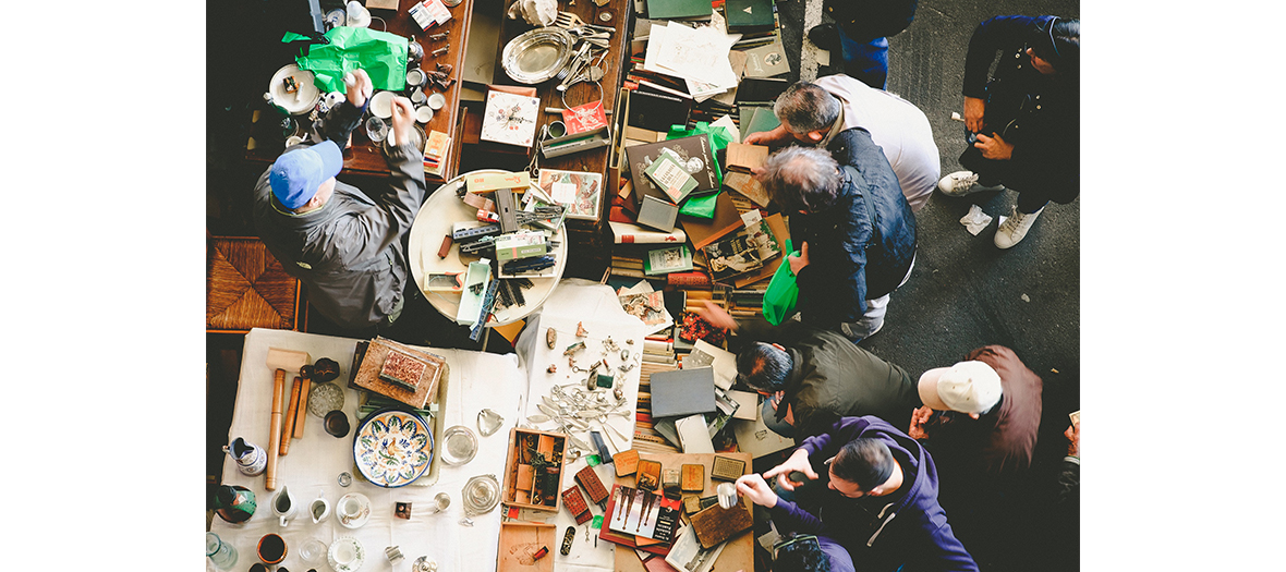 People at a flea market