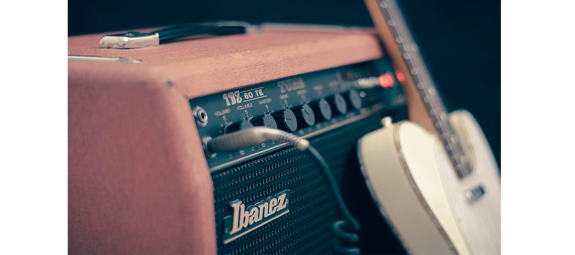 Guitar and amplifier