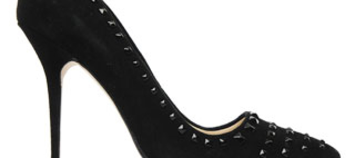 Derbies à plateforme et clous en cuir en noir - Miu Miu