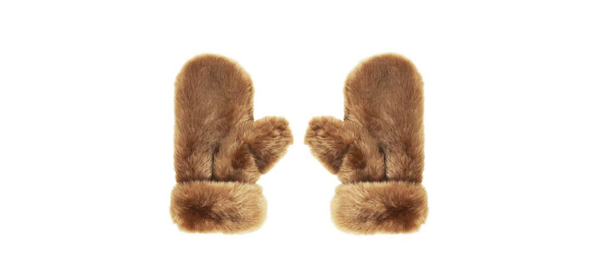 beige mittens Topshop