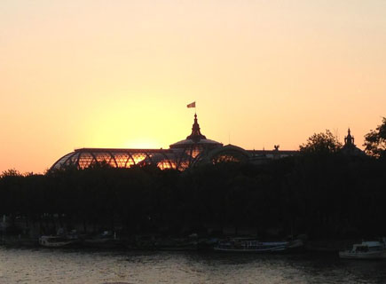 Vue depuis le Rosa bonheur sur Seine 