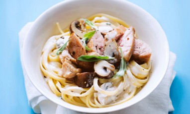 Ris De Veau Et Linguines Cremeuses Aux Champignons