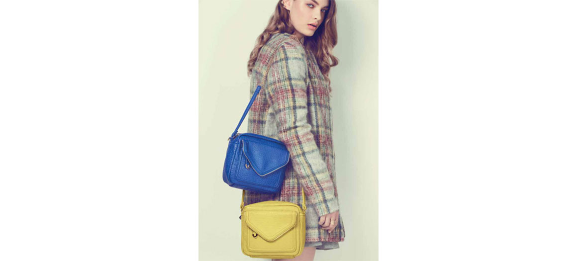 Blue bag and yellow bag by New Look 