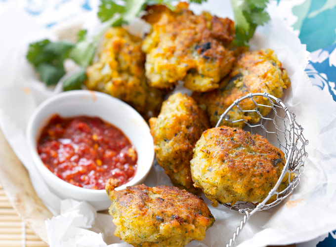 Fish cakes with coriander