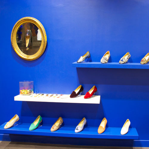 Custom Black Alligator Square Toe Slippers RENSHAW Customizable