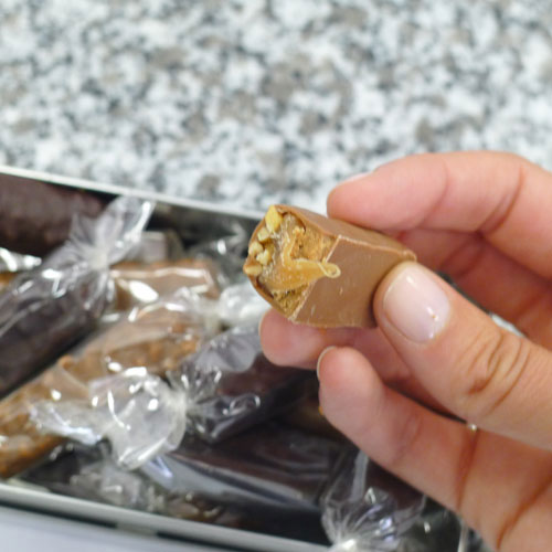 Barre de chocolat façon MARS et TWIX de la Boutique Jacques Genin