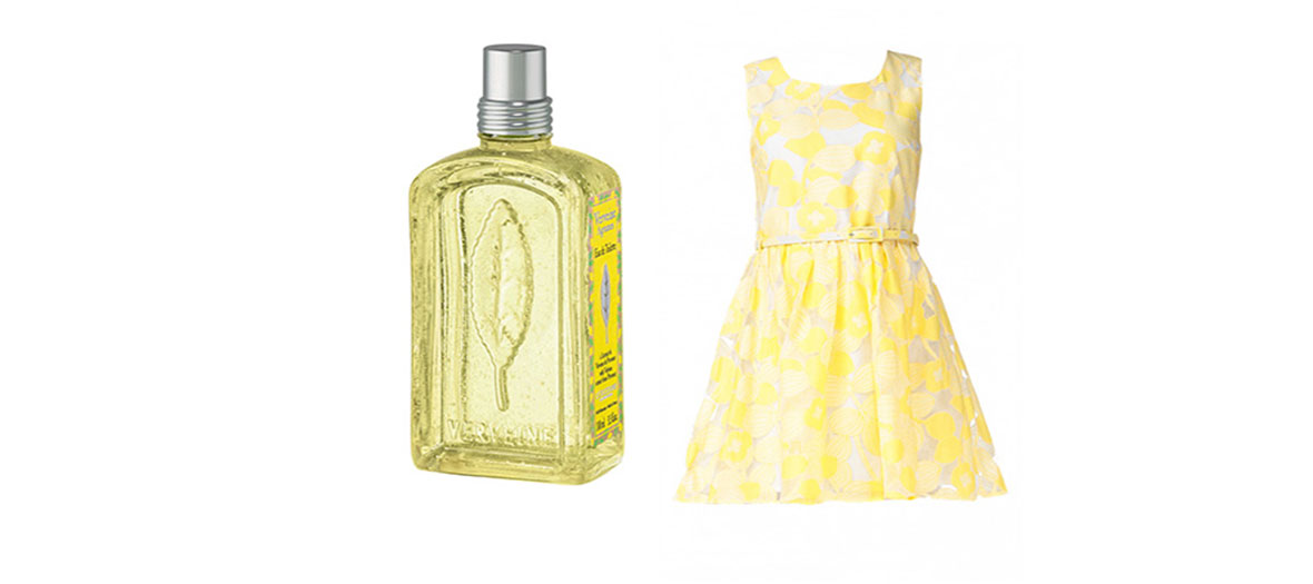 perfume verveine agrumes l'Occitane and cotton dress Yumi