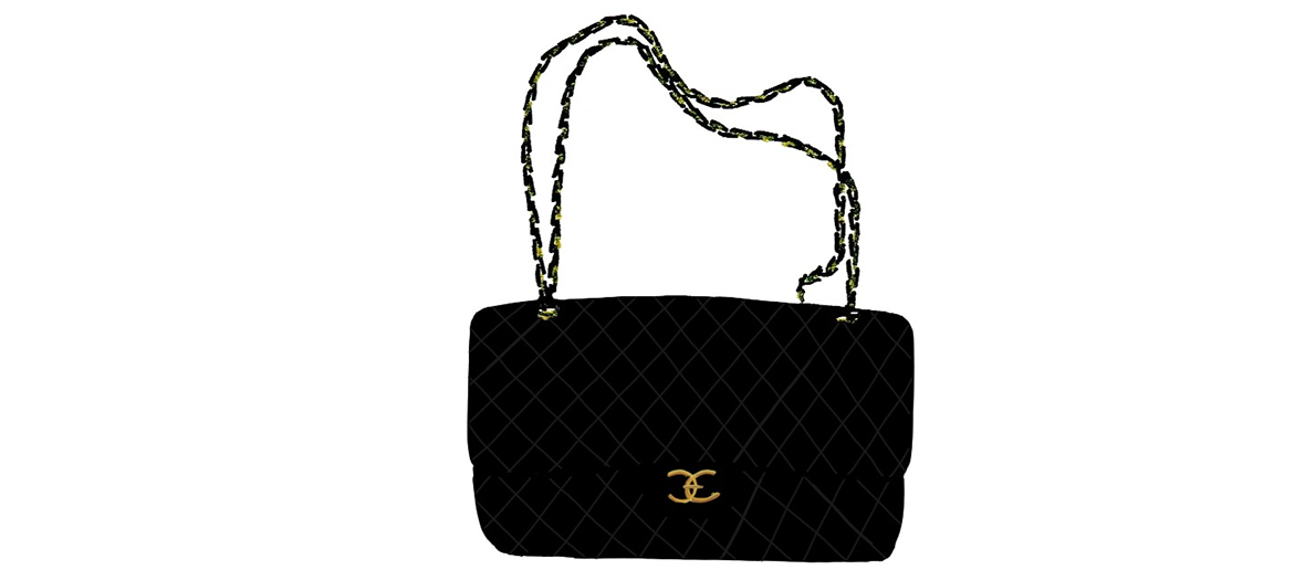 Illustration classic Chanel bag