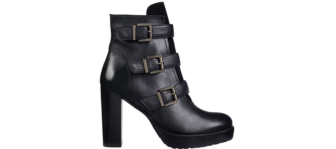 Boots noirs en cuir Minelli