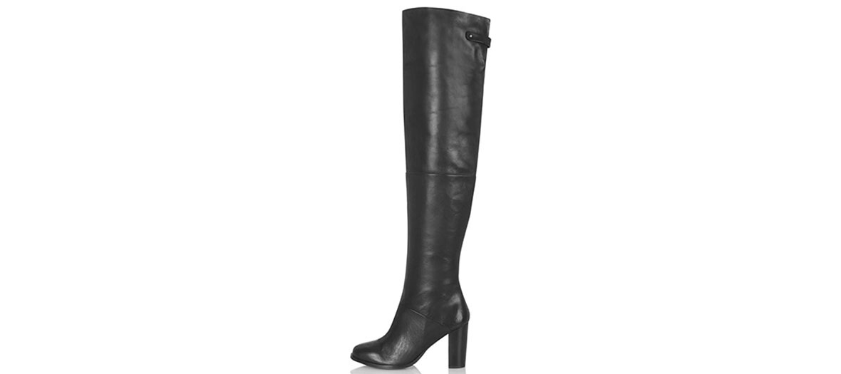 Black leather boots Topshop