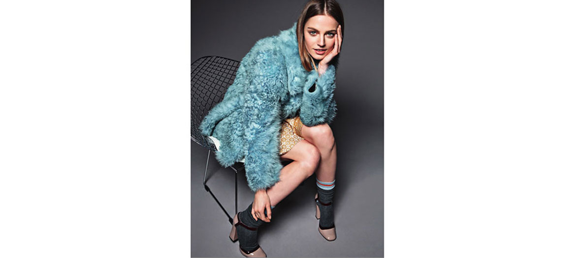 Blue reversible sheepskin coat Tara Jarmon