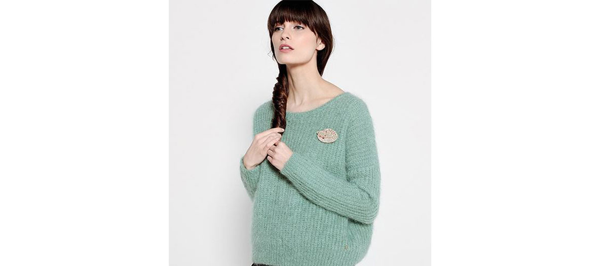 Pull vert Des Petits Hauts 