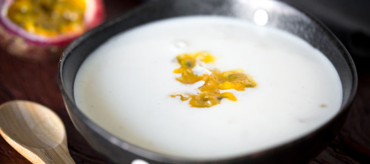 Soupe De Lait Perles Du Japon Et Fruits Exotiques