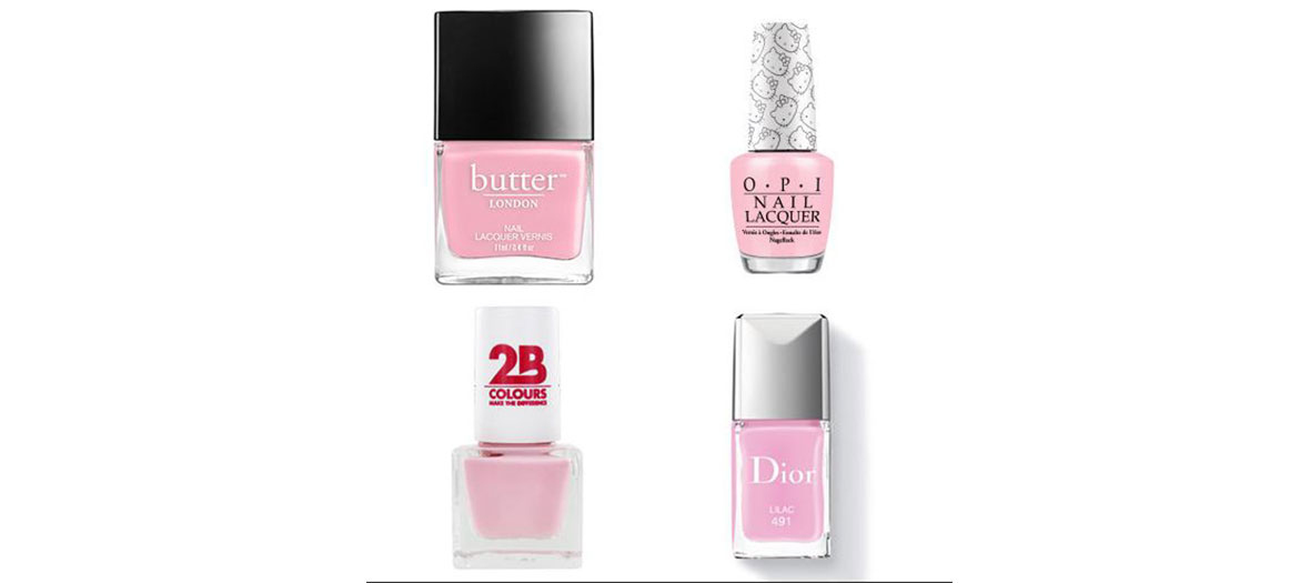 Selection of pink nail polish