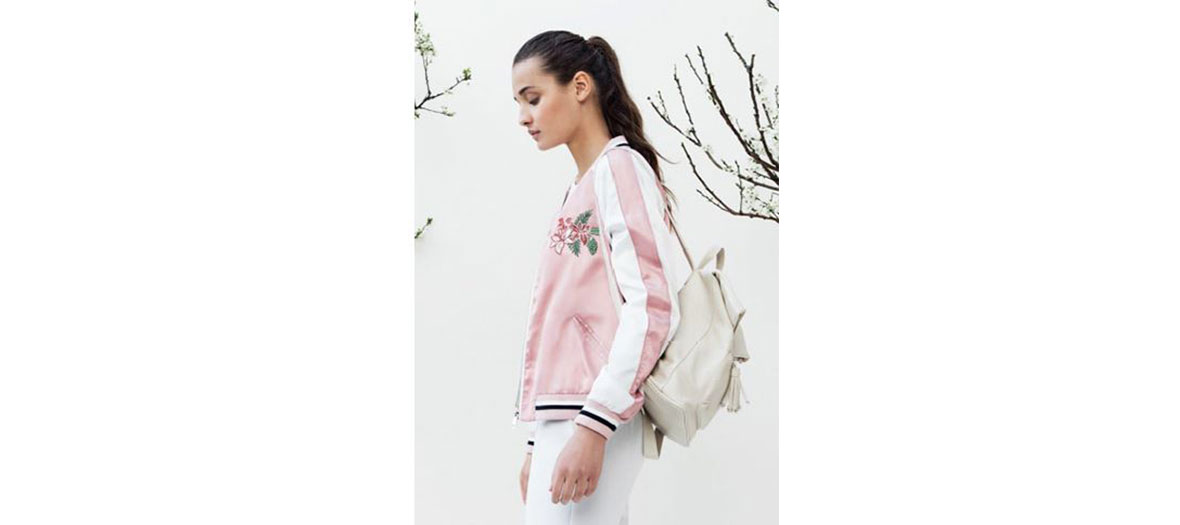 Bomber satin Stradivarius