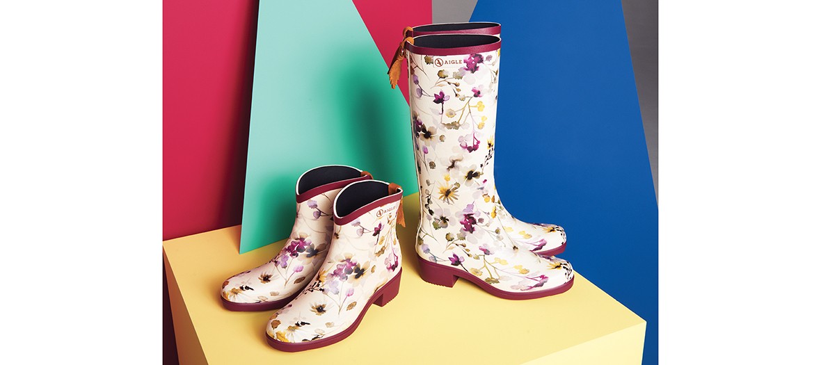 Botte Aigle Fleurs 1