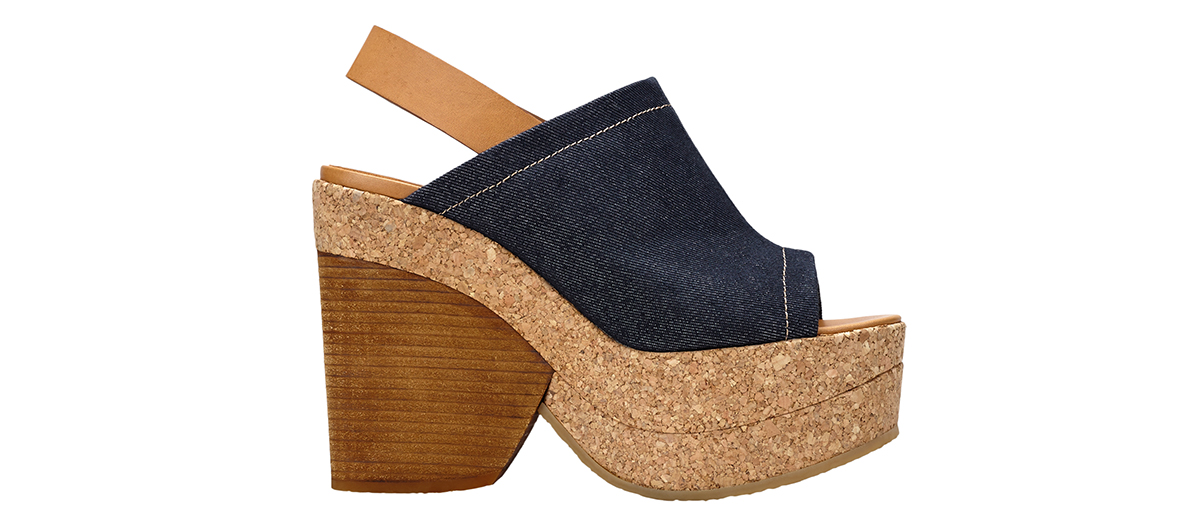 mules en jean see by chloe