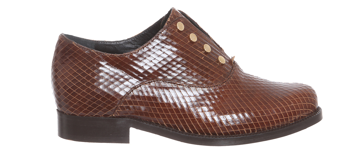 brown leather derby petite mendigote