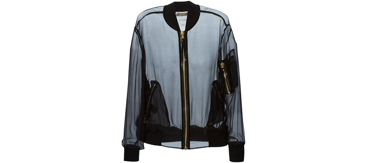 Transparent bomber blouson Moschino 