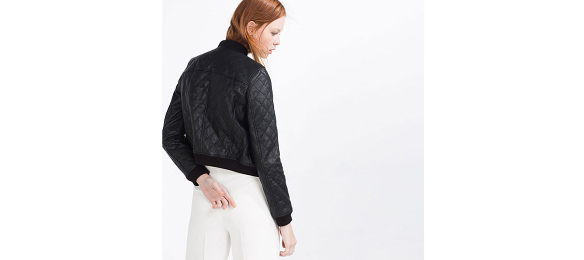 Black bomber blouson Zara