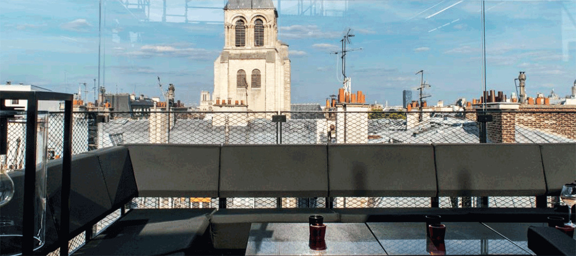 The Montana Rooftop Hotel with views of Saint-Germain Church, Notre Dame