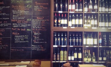 Gusto trattoria interieur vin