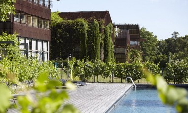 Hôtel avec piscine au milieu des vignes