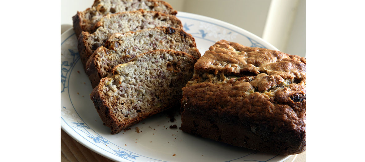 Assiette de banana bread