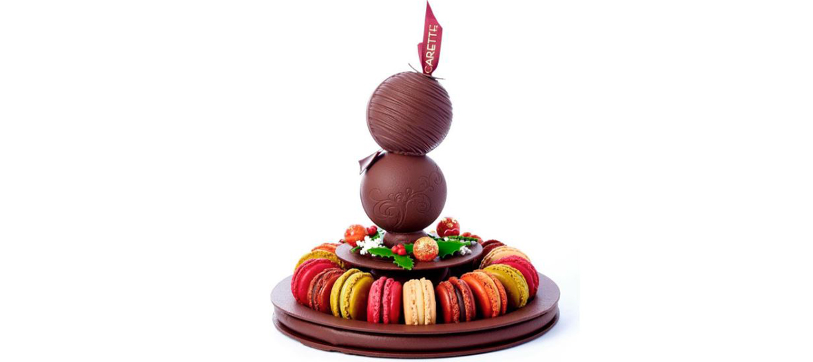 Figure en chocolat et en macarons Carette 