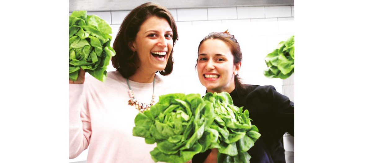 julia and her chef lucille in the kitchens