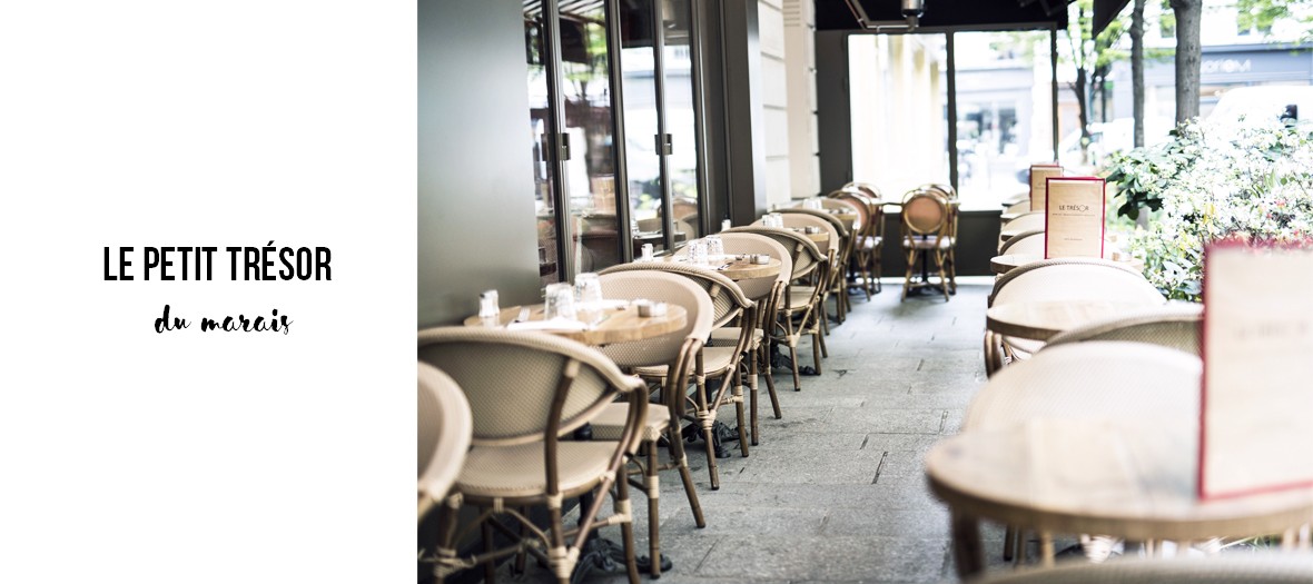 Terrasse du restaurant Le Trésor dans le Marais