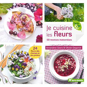 The cover of the book je cuisine les fleurs