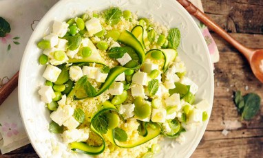 Couscous salad with courgettes & cheese