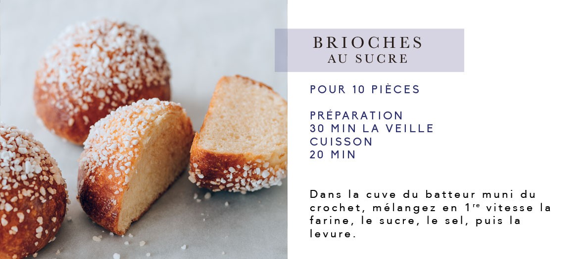 La recette des savoureuses brioches au sucre de Cyril Lignac