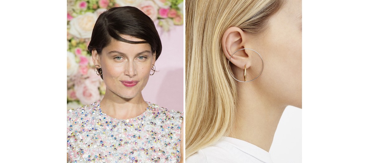 Laetitia Casta et Karly Kloss portant des boucles d'oreilles Charlotte Chesnais