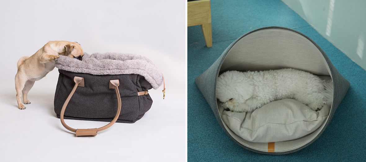 Sac de voyage et  petite niche en tissu pour Kleps